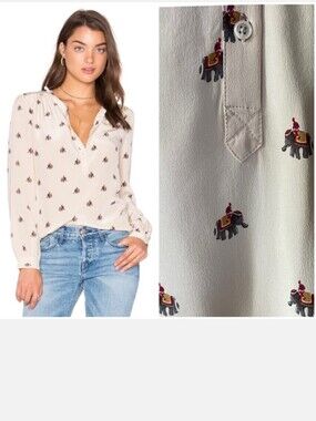 Joie  Rina Elephant Silk Blouse